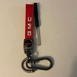 GMC key fob Keychain in Red leather NWT